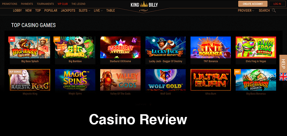 King Billy Casino's secure and trusted payment options